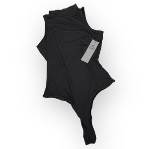 NWT Mono B Sleeveless Mock Neck Bodysuit - S/M/L - Black - KT11689